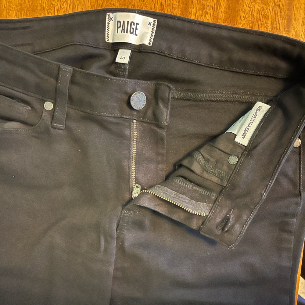 Size 28 Black Paige Verdugo Ultra Skinny Pants